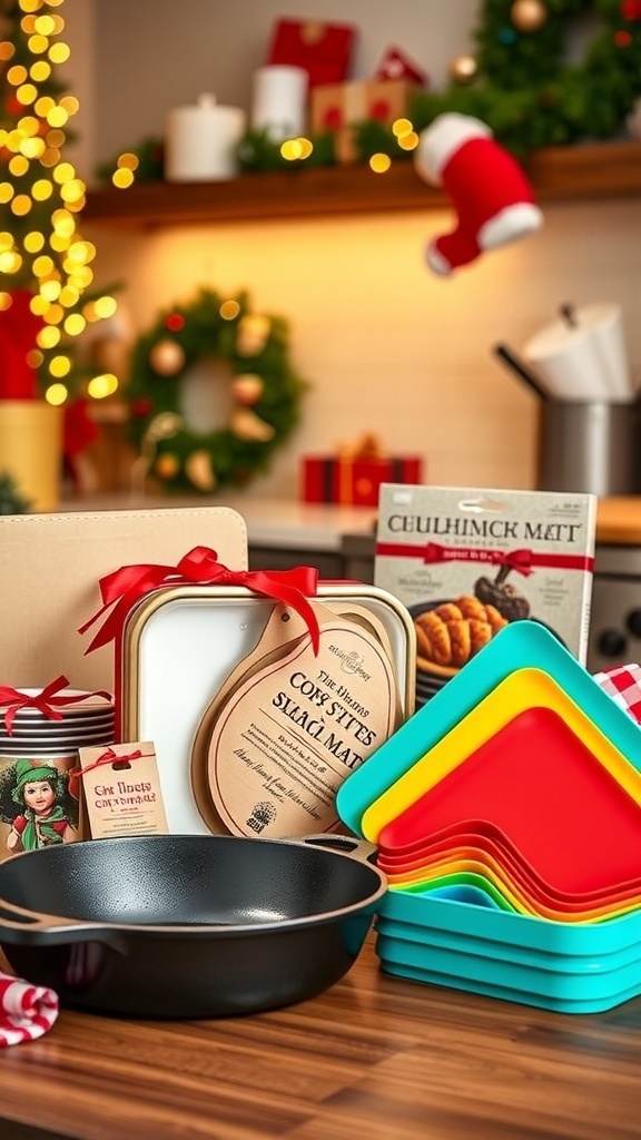 Top Kitchen Gift Ideas for Christmas A collection of kitchen gift ideas including a chef